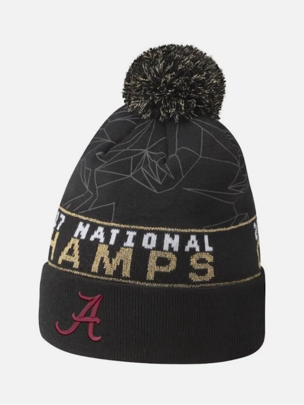 Nike Alabama Crimson Tide Playoff 2017 National Champions Black Cuffed Knit Hat